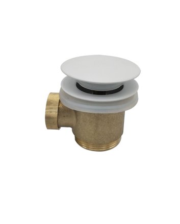 Caral clickwaste afvoerplug vrijstaand bad 1 1/2" mat wit