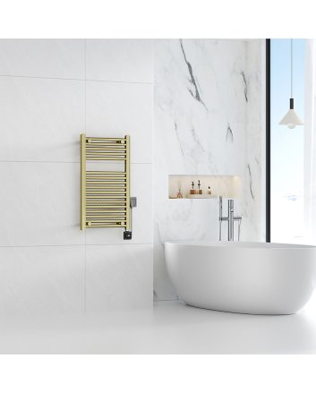 Elara elektrische radiator Smart WiFi 76,6 x 45 cm geborsteld messing PVD