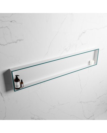 Mondiaz Easy Nis 149,5x29,5cm in solid surface kleur Smag | Talc. 1 vak geschikt voor in- of opbouw
