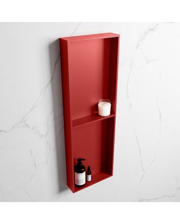 Mondiaz Easy Nis 149,5x29,5cm in solid surface kleur Fire | Fire. 2 vakken geschikt voor in- of opbouw
