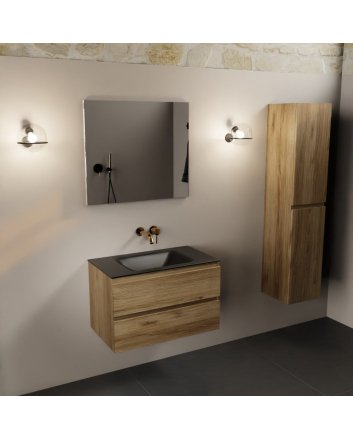 Mondiaz Aivy 80cm badmeubel Chai, wastafel Urban solid surface midden zonder kraangat