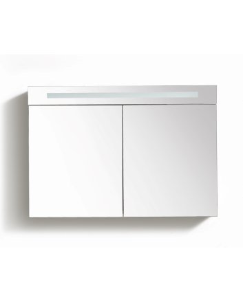 Sani DeLuxe Spiegelkast met LED verlichting incl. opbouw stopcontact schakelaar 100 Light Wood