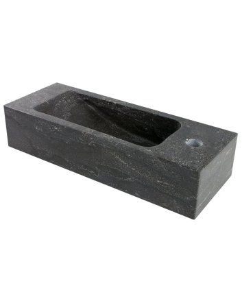 Sani DeLuxe Fontein Natuursteen Slim 45x17x10 cm, links