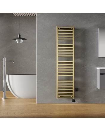 Elara elektrische radiator Smart WiFi 181,7 x 45 cm geborsteld messing PVD