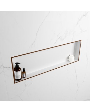 Mondiaz Easy Nis 89,5x29,5cm in solid surface kleur Rust | Talc. 1 vak  geschikt voor in- of opbouw