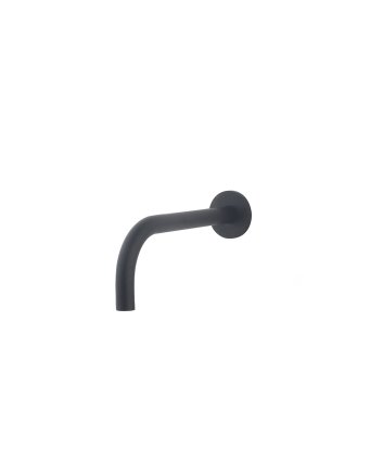 SLIM 18mm uitloop rond 20cm 1/2" mat zwart