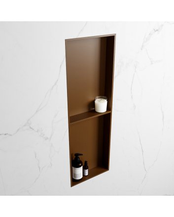Mondiaz Easy Nis 149,5x29,5cm in solid surface kleur Rust | Rust. 2 vakken geschikt voor in- of opbouw