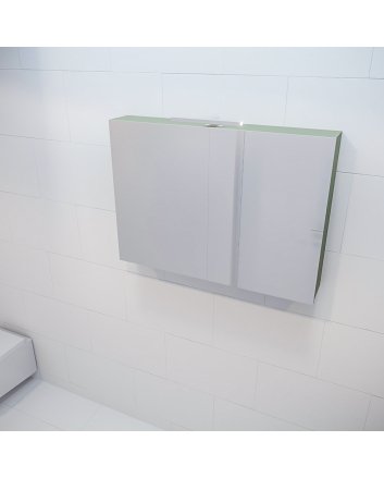 Mondiaz Cubb spiegelkast 100x70x16cm kleur army met 2 deuren
