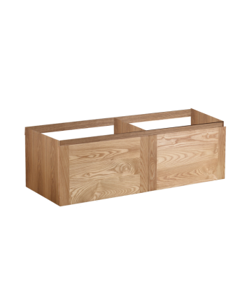 Sani DeLuxe Wood Eiken Vision onderkast 2 Lade met greeplijst in korpus kleur 120