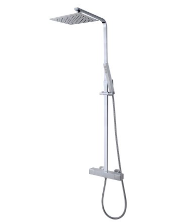 Rombo thermostatische regendoucheset opbouw chroom