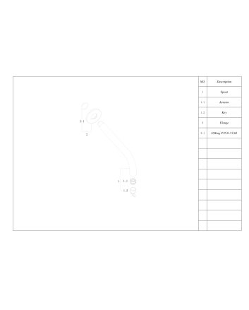 inbouw-uitloop rond 25cm 1/2'' mat zwart