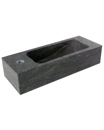 Sani DeLuxe Fontein Natuursteen Slim 45x17x10 cm, links