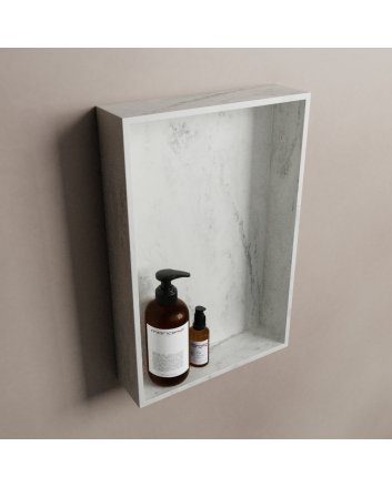 Mondiaz Easy Nis 44,5x29,5cm in solid surface kleur Opalo. 1 vak geschikt voor in- of opbouw