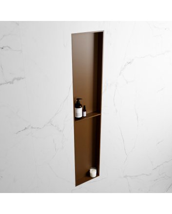 Mondiaz Easy Nis 89,5x29,5cm in solid surface kleur Rust | Rust. 2 vakken geschikt voor in- of opbouw