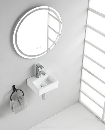 Leto mini fontein 28 x 24, 5 x 9 cm keramiek glans wit