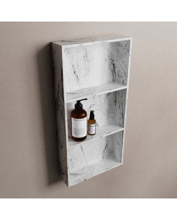 Mondiaz Easy Nis 149,5x29,5cm in solid surface kleur Glace. 2 vakken geschikt voor in- of opbouw