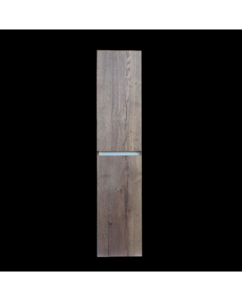 Sani DeLuxe Trendline basic kolomkast met greeplijst aluminium Tabak Oak