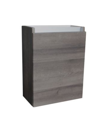 Sani DeLuxe Trendline basic fonteinkast met greeplijst aluminium Century Oak