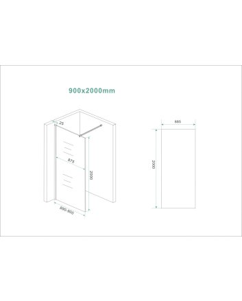Slim glasplaat 900 x 2000 x 8 mm nano warm koper glas