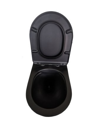 Nibiru rimless wandcloset met toiletzitting softclose en quick release mat zwart