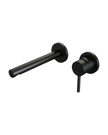 BRAUER Black Edition inbouw wastafelmengkraan met rechte uitloop en rozetten model A1 mat zwart
