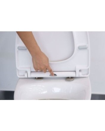 Shade slim toiletzitting softclose en quick release mat wit