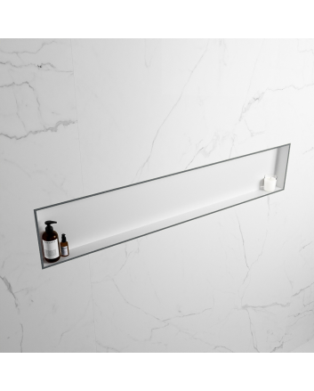 Mondiaz Easy Nis 149,5x29,5cm in solid surface kleur Plata | Talc. 1 vak  geschikt voor in- of opbouw