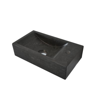 Sani DeLuxe Fontein Natuursteen Recto 40x22x10 cm, links