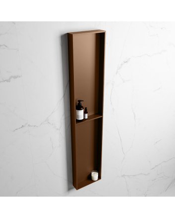 Mondiaz Easy Nis 89,5x29,5cm in solid surface kleur Rust | Rust. 2 vakken geschikt voor in- of opbouw