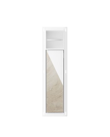 Rocko toiletrol- en borstelhouder inbouw betegelbaar mat wit