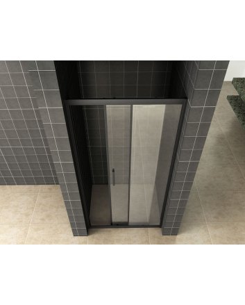 Skyline nis schuifdeur 1000 x 2000 x 8 mm nano helder glas/mat zwart