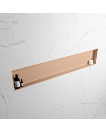 Mondiaz Easy Nis 149,5x29,5cm in solid surface kleur Rosee | Rosee. 1 vak  geschikt voor in- of opbouw