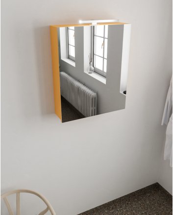 Mondiaz Cubb spiegelkast 60x70x16cm kleur ocher met 1 deur