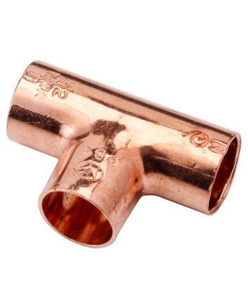 Riko T-stuk roodkoper 15 x 15 x 15 mm