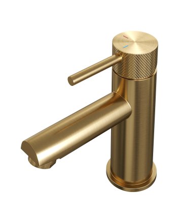 BRAUER Gold Carving lage opbouw wastafelmengkraan model A goud geborsteld PVD