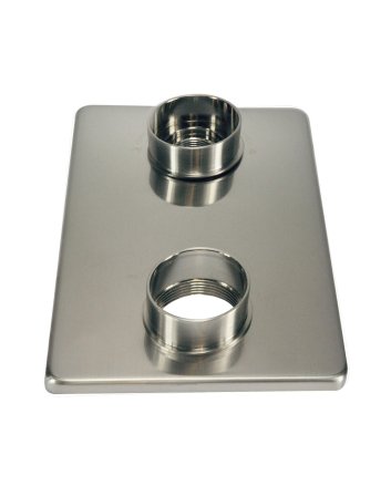 8mm verlengset geborsteld staal tbv 2-knops douchethermaat
