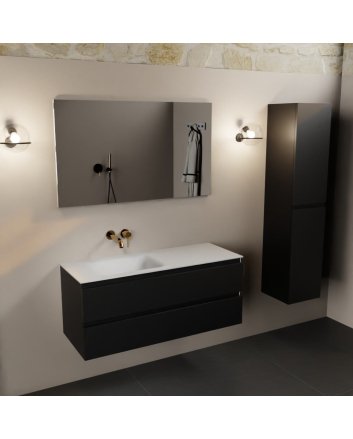 Mondiaz Aivy 120cm badmeubel Urban, wastafel Talc solid surface links zonder kraangat