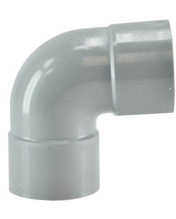Afvoerbocht dubbele mof 75 mm 90 graden PVC