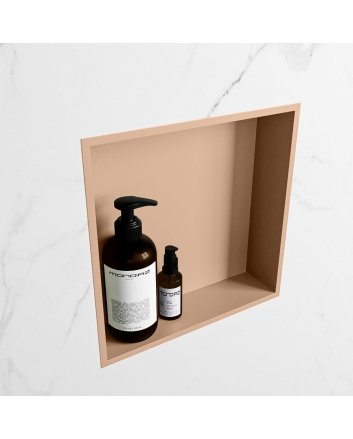 Mondiaz Easy Nis 29,5x29,5cm in solid surface kleur Rosee | Rosee. 1 vak  geschikt voor in- of opbouw