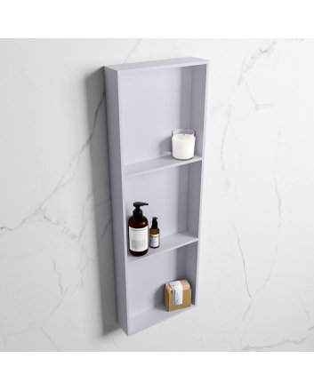 Mondiaz Easy Nis 89,5x29,5cm in solid surface kleur Cale | Cale. 3 vakken  geschikt voor in- of opbouw