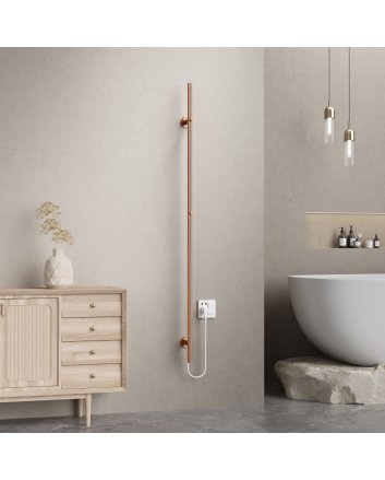 150cm Sticky - 120W Dryheating - Geborsteld Koper - Elektrische Staafhandoekradiator Enkel