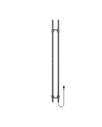 150cm Sticky - 60W Dryheating - Gunmetal - Elektrische Staafhandoekradiator Dubbel