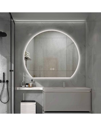 Eco Elegance zonsopkomst design led spiegel rond – verwarmd & instelbare lichtkleur - 120 × 100 cm