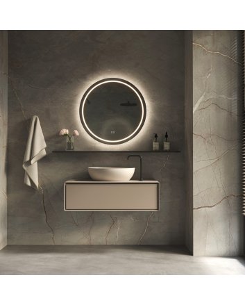 Phantom ronde LED spiegel 60cm met directe en indirecte verlichting rondom, spiegelverwarming, kleurenwissel en touchdimmer