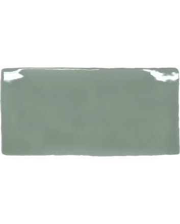 Jade Wandtegel langwerpige witjes 7,5x30 wandtegel handvorm Groen Jade glans