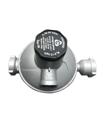 Tweedetraps drukregelaar 30-50 mbar, debiet 6 kg/u, 1/2" binnendraad x 1/2" binnendraad