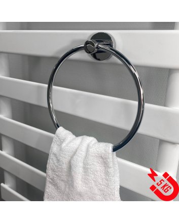 BSXL Magneet-line Chroom – Magnetische handdoekring (gesloten versie)