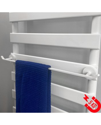 BSXL Magneet-line wit – Magnetische 385 mm handdoekhouder