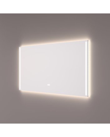 Hipp Design LED spiegel 140x70cm met twee verticale verlichtingen, indirecte verlichting rondom, spiegelverwarming, touchdimmer en kleurenwissel