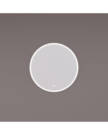 Hipp Design ronde mat witte LED spiegel 80cm met directe verlichting rondom, spiegelverwarming, touchdimmer en kleurenwissel